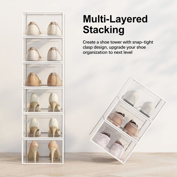 Plastic Stackable Transparent Shoe Cabinet